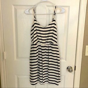 LC Navy/White Striped Dress